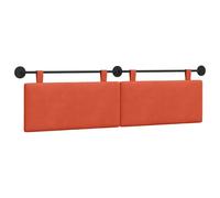 vidaXL Cabecera Colgante Rojo Naranja 190 x 55 x 5 cm Tela de Pana, Cabecero de Cama Colgante Rectangular Moderno, cabecero tapizado Suave Que Ahorra Espacio, diseño Minimalista