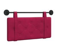 vidaXL Cabecera Colgante Rojo Vino 100 x 55 x 5 cm Terciopelo, Cabecero Moderno Rectangular con Montaje en Pared, tapizado con Correas, y diseño Acolchado con Botones para una decoración de dormitori