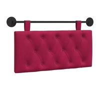 vidaXL Cabecera Colgante Rojo Vino 100 x 55 x 7 cm Terciopelo, Dormitorio, Cabecero Moderno Montado en la Pared, Rectangular Tapizado en Terciopelo, con Botones, Madera de Calidad, Decoración Que Aho