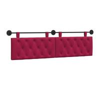 vidaXL Cabecera Colgante Rojo Vino 190 x 55 x 7 cm Terciopelo, Dormitorio, Cabecero Moderno Montado en la Pared, Rectangular Tapizado en Terciopelo, con Botones, Madera de Calidad, Decoración Que Aho