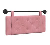 vidaXL Cabecera Colgante Rosa 110 x 55 x 5 cm Terciopelo, Cabecero Moderno Rectangular con Montaje en Pared, tapizado con Correas, y diseño Acolchado con Botones para una decoración de Dormitorio rel