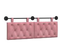 vidaXL Cabecera Colgante Rosa 150 x 55 x 7 cm Terciopelo, Dormitorio, Cabecero Moderno Montado en la Pared, Rectangular Tapizado en Terciopelo, con Botones, Madera de Calidad, Decoración Que Ahorra E