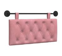 vidaXL Cabecera Colgante Rosa 90 x 55 x 7 cm Terciopelo, Dormitorio, Cabecero Moderno Montado en la Pared, Rectangular Tapizado en Terciopelo, con Botones, Madera de Calidad, Decoración Que Ahorra Es