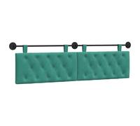 vidaXL Cabecera Colgante Tuquesa 170 x 55 x 7 cm Terciopelo, Dormitorio, Cabecero Moderno Montado en la Pared, Rectangular Tapizado en Terciopelo, con Botones, Madera de Calidad, Decoración Que Ahorr