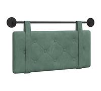 vidaXL Cabecera Colgante Verde Mar 100 x 55 x 5 cm Terciopelo, Cabecero Moderno Rectangular con Montaje en Pared, tapizado con Correas, y diseño Acolchado con Botones para una decoración de dormitori