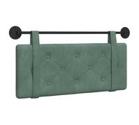 vidaXL Cabecera Colgante Verde Mar 110 x 55 x 5 cm Terciopelo, Cabecero Moderno Rectangular con Montaje en Pared, tapizado con Correas, y diseño Acolchado con Botones para una decoración de dormitori