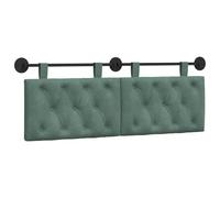 vidaXL Cabecera Colgante Verde Mar 150 x 55 x 7 cm Terciopelo, Dormitorio, Cabecero Moderno Montado en la Pared, Rectangular Tapizado en Terciopelo, con Botones, Madera de Calidad, Decoración Que Aho