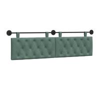 vidaXL Cabecera Colgante Verde Mar 170 x 55 x 7 cm Terciopelo, Dormitorio, Cabecero Moderno Montado en la Pared, Rectangular Tapizado en Terciopelo, con Botones, Madera de Calidad, Decoración Que Aho