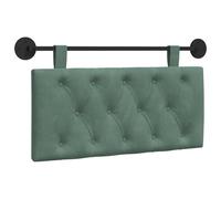 vidaXL Cabecera Colgante Verde Mar 90 x 55 x 7 cm Terciopelo, Dormitorio, Cabecero Moderno Montado en la Pared, Rectangular Tapizado en Terciopelo, con Botones, Madera de Calidad, Decoración Que Ahor