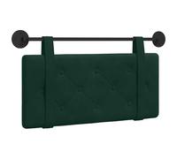 vidaXL Cabecera Colgante Verde Oscuro 100 x 55 x 5 cm Terciopelo, Cabecero Moderno Rectangular con Montaje en Pared, tapizado con Correas, y diseño Acolchado con Botones para una decoración de dormit