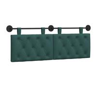 vidaXL Cabecera Colgante Verde Oscuro 150 x 55 x 7 cm Tela, Cabecero Rectangular de Tela para Dormitorio, diseño Moderno Colgante, Respaldo Acogedor y Suave, eficiente en Espacio