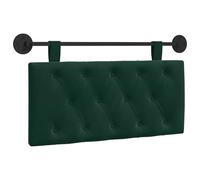 vidaXL Cabecera Colgante Verde Oscuro 90 x 55 x 7 cm Terciopelo, Dormitorio, Cabecero Moderno Montado en la Pared, Rectangular Tapizado en Terciopelo, con Botones, Madera de Calidad, Decoración Que A