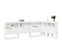 vidaXL Cabezal de librería en L Blanco de Madera reciclada 90 x 190 cm. Tiene Mucho Espacio para almacenar Uso en Interiores, fácil de Limpiar y Ahorra Espacio. Su diseño Minimalista