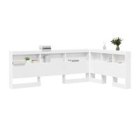 vidaXL Cabecera de Almacenamiento con Estante 207,5 x 137,5 x 76,5 cm, Muebles para Dormitorio, cabecero Moderno, soluciones de Almacenamiento, diseño Minimalista y Funcional