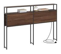 vidaXL Cabecera de Almacenamiento con Estante Marrón Roble 120 cm, Cabecera Rectangular Moderna, Estilosa con Estantes, Almacenamiento Funcional, Muebles Que Ahorran Espacio