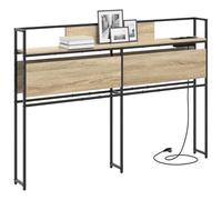 vidaXL Cabecera de Almacenamiento con Estante Roble Sonoma 120 cm, Cabecero de Almacenamiento Amplio, Muebles Modernos para el Dormitorio, Organizador Funcional, Cama Ahorra Espacio con Diseño de Pat