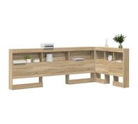 vidaXL Cabecera de Almacenamiento con Estante Roble Sonoma 90 cm, Cabecero de Dormitorio, diseño Moderno, soluciones de Almacenamiento, Estilo Minimalista y contemporáneo