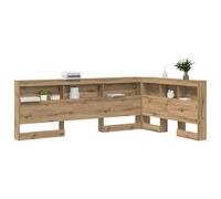 vidaXL Cabecera de Almacenamiento con Estante Roble Artesanal 120 cm, Cabecero de Dormitorio, diseño Moderno, soluciones de Almacenamiento, Estilo Minimalista y contemporáneo