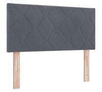 vidaXL Cabecera Diseño de Bloques de Diamante Gris Oscuro 100 cm Terciopelo