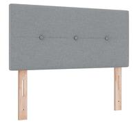 vidaXL Cabecera LED Botonera Tufted Gris Claro 100 cm Tela