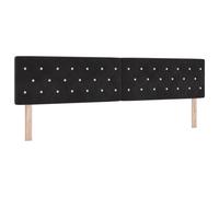 vidaXL cabecera LED con Botones de Cristal Tufting Negra 200 cm Terciopelo USB-C Montada en la Pared Muebles Modernos para Dormitorio Adultos Espacio para Dormir Bajo