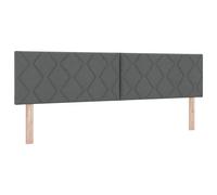 vidaXL Cabecera LED Diseño Bloques de Diamante Gris Oscuro 180 cm Tapizada, Comodidad Estilosa con Carga USB para Dormitorios y Habitaciones de Invitados, Cama Contemporánea, Muebles Modernos
