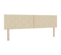 vidaXL Cabecera LED Diseño de Bloques de Diamante Crema 180 cm Tela Tapizada Confort Carga USB para Dormitorio y Habitación de Huéspedes Accesorio Moderno de Cama Espuma Cómoda
