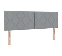 vidaXL Cabecera LED Diseño de Bloques de Diamante Gris Claro 160 cm Tapizada para Confort Carga USB-C para Dormitorios y Habitaciones de Huéspedes Decoración de Cama Moderna y Estilosa