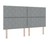 vidaXL Cabecera LED Diseño de Bloques de Diamante Gris Claro 180 cm Tapicería Comfy Carga USB para Dormitorio Y Habitación de Invitados Moderna Versátil Espuma Densa Estilosa Duradera