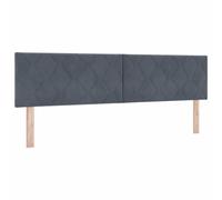 vidaXL cabecera LED diseño de Bloques de Diamante Gris Oscuro 180 cm Terciopelo USB contemporáneo bajo montada en la Pared Duradera Suave tapicería Muebles de Dormitorio Modernos Adultos