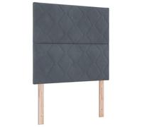 vidaXL Cabecera LED Diseño de Bloques de Diamante Gris Oscuro 90 cm Terciopelo USB Contemporáneo Montada en la Pared Duradera Tapicería Suave Muebles de Dormitorio Diseño Moderno Ahorra Espacio