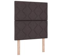 vidaXL Cabecera LED Diseño de Bloques de Diamante Marrón Oscuro 80 cm Tapicería de Tela Exquisito Confort Carga USB-C para Dormitorio y Habitaciones de Invitados Muebles Modernos