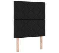 vidaXL Cabecera LED Diseño de Bloques de Diamante Negra 80 cm Tela Tapizada Moderna Carga USB para Dormitorio y Habitación de Huéspedes Confort Estilo Elegante Espuma de Alta Densidad Contemporáneo
