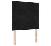 vidaXL Cabecera LED Diseño de Bloques de Diamante Negra 90 cm Terciopelo Usb C Contemporánea Alta Montada en la Pared Tapicería Duradera Amigable con la Piel Muebles para Dormitorio Decoración Moderna