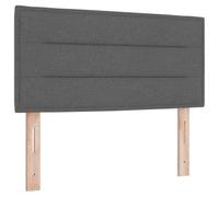 vidaXL Cabecera LED Diseño de Líneas Gris Oscuro 100 cm Tela | Montada en la Pared Iluminación de Tiras Dormitorios Decoración Contemporánea y Elegante