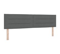 vidaXL Cabecera LED Diseño de Líneas Gris Oscuro 180 cm Tela | Montaje en Pared Iluminación Moderna Dormitorios Decoración de Dormitorio Texturizada Chic