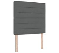 vidaXL Cabecera LED Diseño de Líneas Gris Oscuro 90 cm Tela
