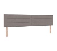 vidaXL Cabecera LED Diseño de Líneas Taupe 200 cm Tela | Montaje en la Pared Muebles de Dormitorio Iluminación Moderna con Tira Elegante para Dormitorio