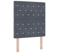 vidaXL Cabecera LED Tufted con Botones de Cristal Gris Oscuro 80 cm Puerto USB C Montada en la Pared Muebles de Dormitorio Moderno Estilo Elegante para Adultos