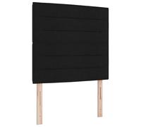 vidaXL Cabecera Moderna Alta 100 cm Negra Montada en la Pared de Madera Natural Resistente al Agua Decoración Elegante para Dormitorio Accesorio de Cama Diseño Elegante Estructura de Soporte