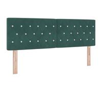 vidaXL Cabecero Botones de Cristal, capitoné, Verde Oscuro, 140 cm, Terciopelo