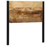 vidaXL Cabecero 100 cm Madera Maciza Mango y Hierro, cabecero de Cama, Panel de cabecero, cabecero para Cama Individual, Panel de cabecero
