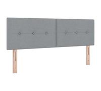 vidaXL Cabecero Acolchado con Botones Gris Claro de 140 cm en Tela