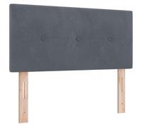Cabecero Bajo Ajustable vidaXL Gris Oscuro Terciopelo Para Camas | Diseño Moderno Ahorra Espacio Montaje en Pared Confort Estiloso Adecuado para Todos los Tipos de Colchones Ideal para Dormitorios Mue