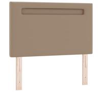 vidaXL cabecero Ajustable Cappuccino con Luces LED, diseño Moderno montado en la Pared para Camas de Adultos, Muebles de Dormitorio de Madera Natural, Accesorios Elegantes para el cabecero