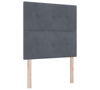 vidaXL Cabecero Ajustable de Terciopelo Gris Oscuro 90 cm Diseño Moderno Acolchado Resistente a Las Manchas Ahorra Espacio Montado en la Pared para Camas Ideal para Dormitorios Adultos Muebles de Dor