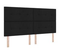 vidaXL Cabecero Ajustable en Altura con cabecera Negro 180 cm Tela, Cabecero de Cama Rectangular Elegante, diseño Moderno para tu Dormitorio, Accesorio cómodo y práctico