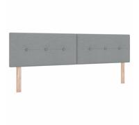 vidaXL cabecero 180 cm Gris Claro Tapizado | Altura Ajustable Texturizado Diseño Moderno Juego de 2 Cabeceros para Muebles de Dormitorio y Cuarto de Huéspedes Accesorio de Calidad Doble