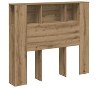 vidaXL Cabecero Armario Madera ingeniería Roble Artisan 120x19x104,5cm, cabecero, Armario de Cama, cabecero con estantería