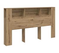 vidaXL Cabecero Armario Madera Roble artisian 180x18,5x102,5 cm, Mueble cabecero, Armario de Dormitorio, cabecero de Cama con almacenaje